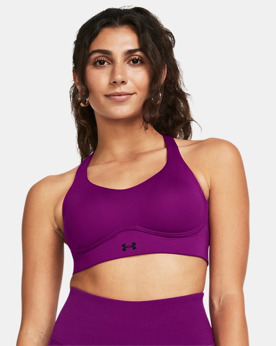 Brassière de sport UA Uplift Mid pour femme, Purple, pdpMainDesktop image number 0
